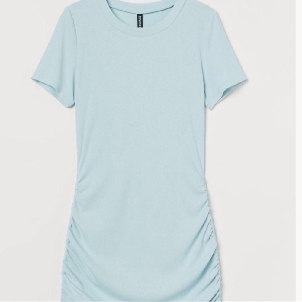 H&M RIBBED BODYCON DRESS with strings SIZE SMALL